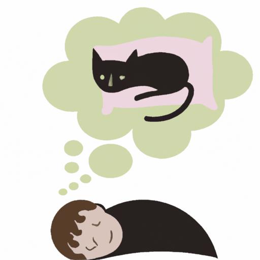 Người nằm mơ và thấy một con mèo đen.