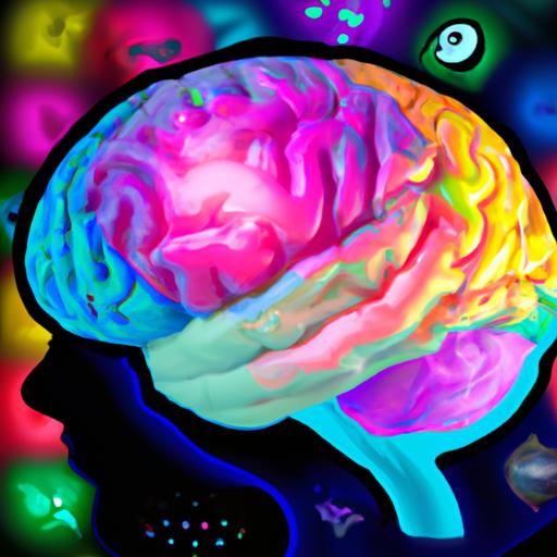 Não bộ với những hình ảnh màu sắc tượng trưng cho việc xử lý cảm xúc và ký ức trong giấc mơ