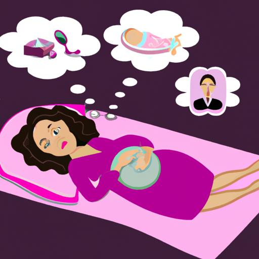 Một người phụ nữ đang ngủ và mơ thấy mình đang mang bầu và sắp đẻ