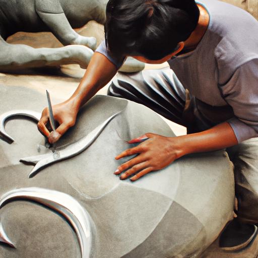 Một nghệ sĩ điêu khắc tạo hình cung hoàng đạo